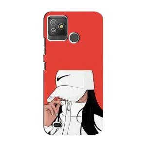 Силіконовый Чохол на Tecno Pop 5 GO з картинкой Модных девушек (Дівчина Nike)