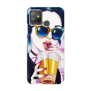 Чохол з картинкою Модні Дівчата Tecno Pop 5 GO (Дівчина з коктейлем)