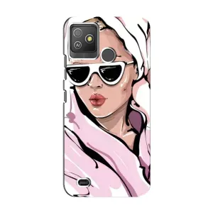 Чохол з картинкою Модні Дівчата Tecno Pop 5 GO (Дівчина в халаті)
