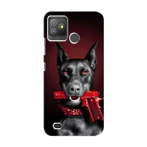 Чохол ДОБЕРМАН для Tecno Pop 5 GO (Доберман злий)