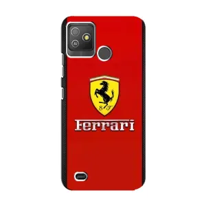 Силіконовий бампер з картинкою машини на Tecno Pop 5 GO (Ferrari Logo)