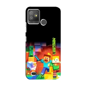 Чехлы для Tecno Pop 5 GO (Персонажи Майн Крафт) (Герой Майнкрафт)