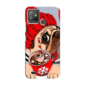Бампер для Tecno Pop 5 GO з картинкою "Песики" (Сумний собака)