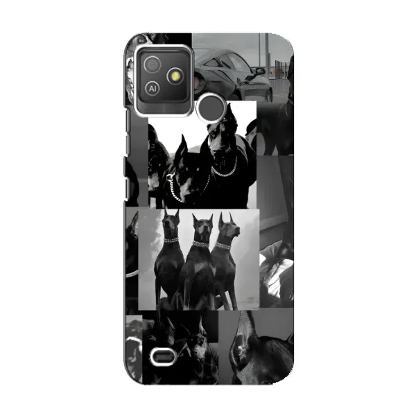 Чехол с рисунком «Коллаж Доберман» для TECNO Pop 5 GO