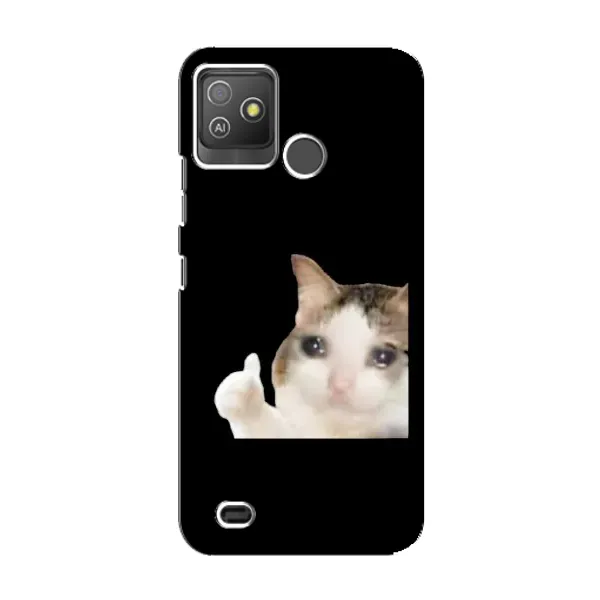 Чехол с рисунком «Кот в слезах» для TECNO Pop 5 GO Чехол с рисунком «Кот в слезах» для TECNO Pop 5 GO