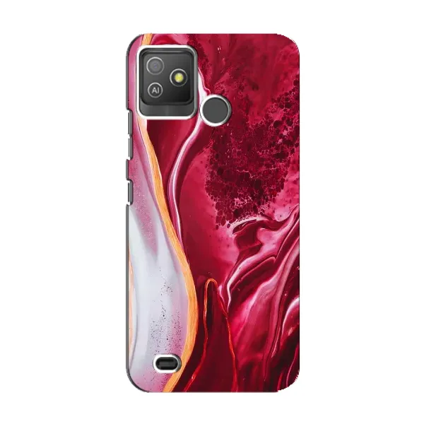 Чехол с рисунком «Красный мрамор» для TECNO Pop 5 GO Чехол с рисунком «Красный мрамор» для TECNO Pop 5 GO
