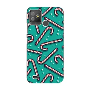 Силіконовий бампер на різдво для Tecno Pop 5 GO (Льодяники)