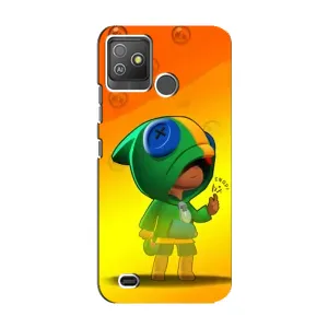 Чехол Бравл Старс для Tecno Pop 5 GO (LEON в кофте)