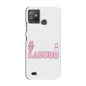 Чехол с принтом Лабубу для Tecno Pop 5 GO (Логотип Лабубу)