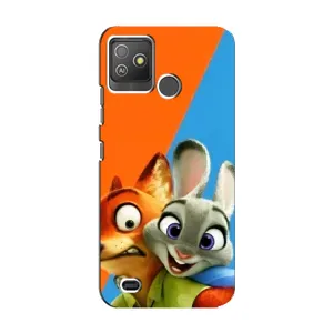 Чехлы ЗВЕРОПОЛИС для Tecno Pop 5 GO (Ник и Хопс)