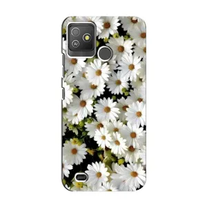 Чехол с ромашками на Tecno Pop 5 GO (Рамка в ромашках)