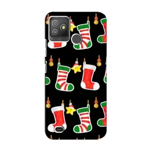 Силиконовый бампер на рождество для Tecno Pop 5 GO (Рождественские подарки)