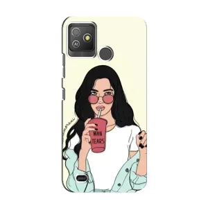 Силіконовый Чохол на Tecno Pop 5 GO з картинкой Модных девушек (З напоєм)