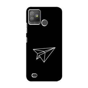 Чохол з картинками на чорному фоні для Tecno Pop 5 GO (Літак)