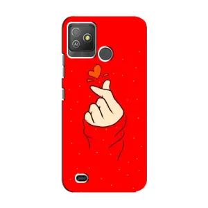 Чехол с рисунком «Сердце на красном» для TECNO Pop 5 GO