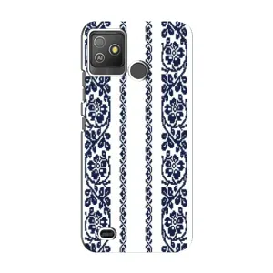 Силиконовый Чехол на Tecno Pop 5 GO с картинкой Вышиванки (Синяя вышиванка)