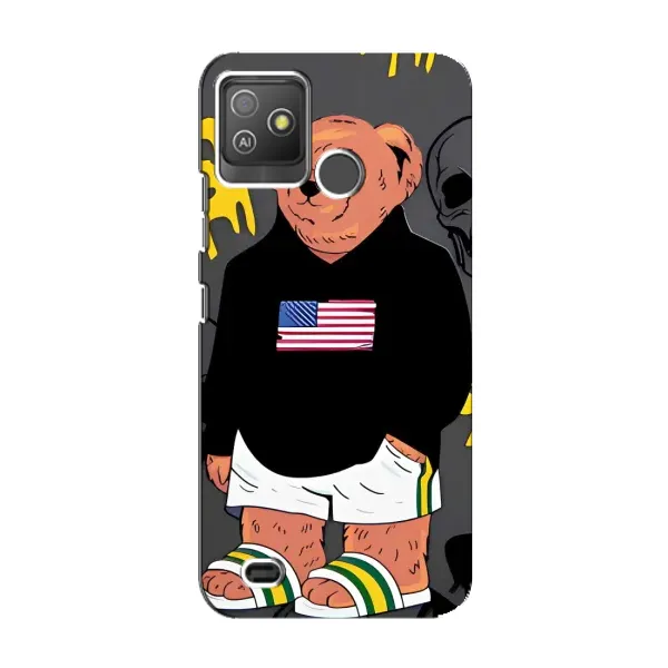Чехол с рисунком «Teddy USA» для TECNO Pop 5 GO Чехол с рисунком «Teddy USA» для TECNO Pop 5 GO
