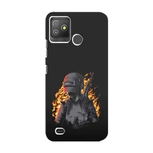 Чохол з картинкою "Герой Pubg" на Tecno Pop 5 GO (В полум'ї)