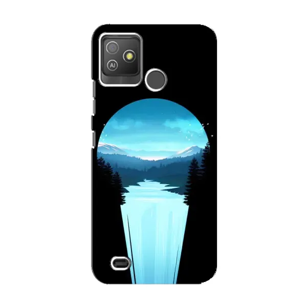 Чехол с рисунком «Синий Водопад» для TECNO Pop 5 GO