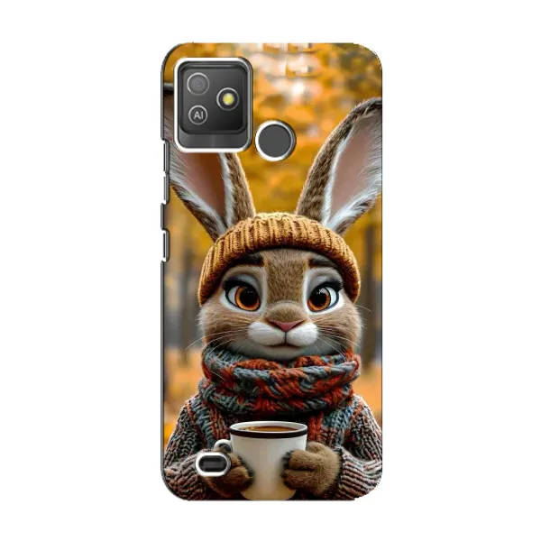 Чехол с рисунком «Зайчик с кофе» для TECNO Pop 5 GO Чехол с рисунком «Зайчик с кофе» для TECNO Pop 5 GO