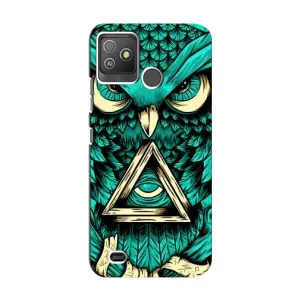 Чохли з принтом СОВИ для Tecno Pop 5 GO (Зелена сова)