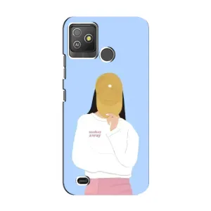 Силіконовый Чохол на Tecno Pop 5 GO з картинкой Модных девушек (Жовта кепка)