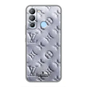 Текстурный Чехол Louis Vuitton для Техно Поп 5лте (Белый ЛВ)