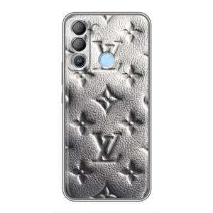Текстурный Чехол Louis Vuitton для Техно Поп 5лте (Бежевый ЛВ)