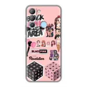 Чехлы с картинкой для TECNO Pop 5 LTE (BLACK PINK коллаж)