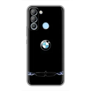 Силиконовый бампер с картинкой машины на TECNO Pop 5 LTE (Черный BMW)