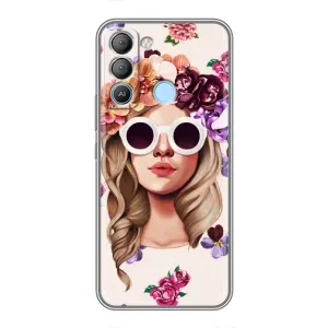 Чохол з картинкою Модні Дівчата TECNO Pop 5 LTE (Дівчина в окулярах)