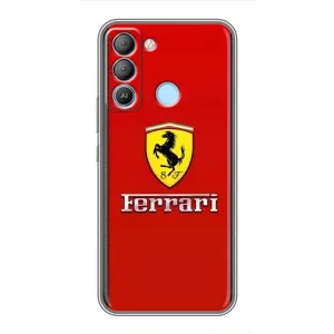 Силіконовий бампер з картинкою машини на TECNO Pop 5 LTE (Ferrari Logo)