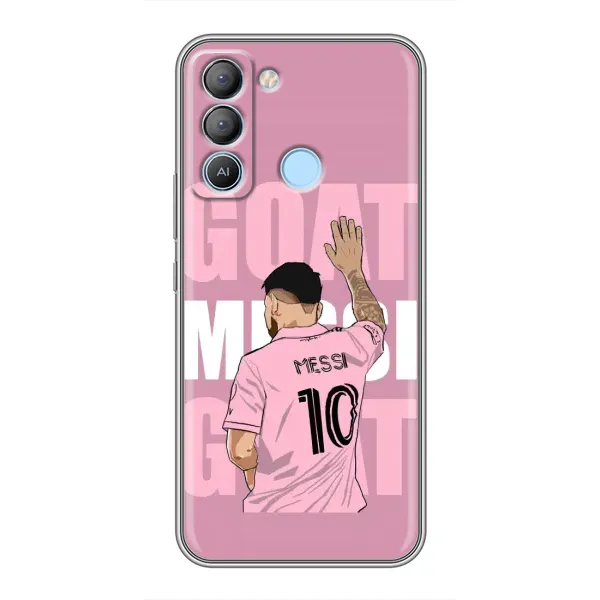 Чехол с рисунком «GOAT MESSI» для TECNO Pop 5 LTE Чехол с рисунком «GOAT MESSI» для TECNO Pop 5 LTE