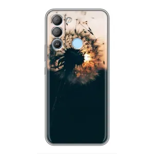 Силиконовый Чехол с одуванчиками на TECNO Pop 5 LTE (Красивый одуванчик)