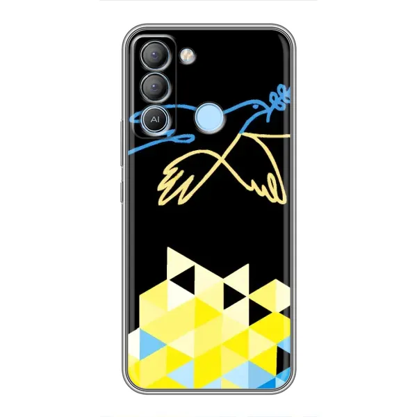 Чехол с рисунком «Мир для Украины» для TECNO Pop 5 LTE Чехол с рисунком «Мир для Украины» для TECNO Pop 5 LTE