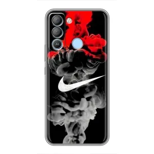 Силиконовый Чехол на TECNO Pop 5 LTE с картинкой Nike (Nike дым)