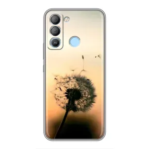 Силиконовый Чехол с одуванчиками на TECNO Pop 5 LTE (Роздумаханый одуванчик)