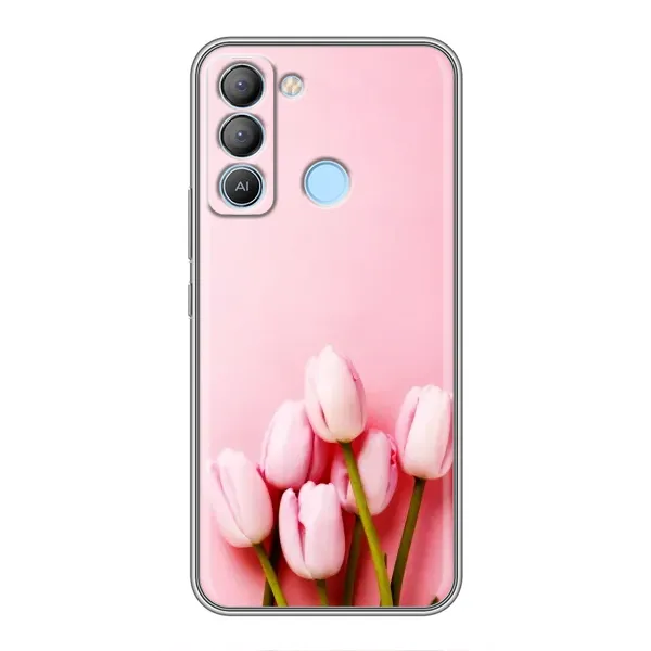 Чехол с рисунком «Розовые тюльпаны» для TECNO Pop 5 LTE Чехол с рисунком «Розовые тюльпаны» для TECNO Pop 5 LTE