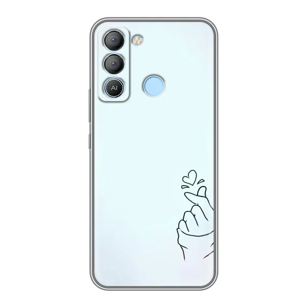 Чехол с рисунком «Сердце на голубом» для TECNO Pop 5 LTE