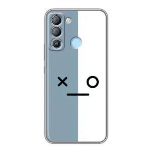 Силиконовые Чехлы (смешные стикеры) для TECNO Pop 5 LTE (Серо-белый)