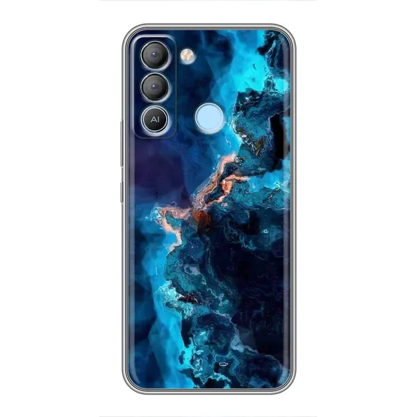 Чехол с рисунком «Синий мрамор» для TECNO Pop 5 LTE Чехол с рисунком «Синий мрамор» для TECNO Pop 5 LTE