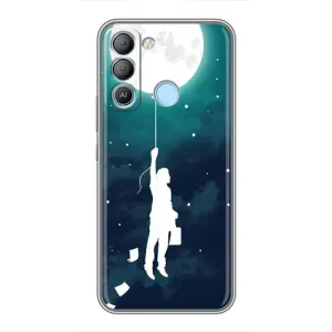 Чехол (ТПУ) с планетами на TECNO Pop 5 LTE (To The moon)