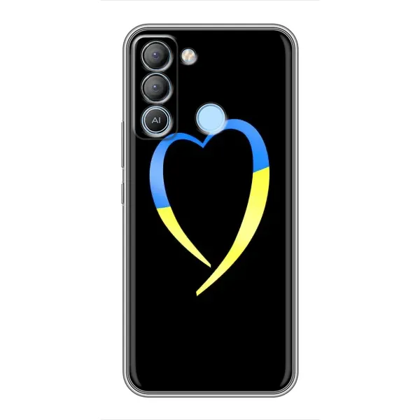 Чехол с рисунком «Украинское сердце» для TECNO Pop 5 LTE Чехол с рисунком «Украинское сердце» для TECNO Pop 5 LTE