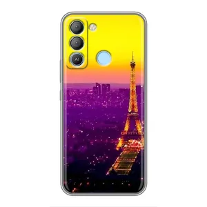 Чехол с Эйфелевой башней на TECNO Pop 5 LTE (Яркая башня)