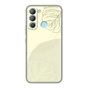 Чехол цветочный дизайн для TECNO Pop 5 LTE (Зелёный фон)