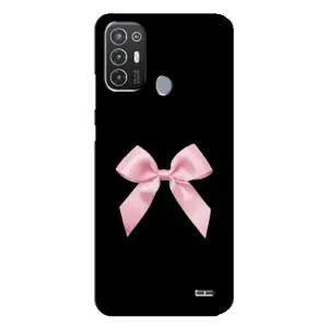 Чехол банты для TECNO Pop 6 Pro (BE8) (Бант на черном)