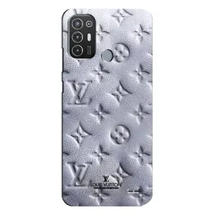 Текстурный Чехол Louis Vuitton для Техно Поп 6 про (Белый ЛВ)