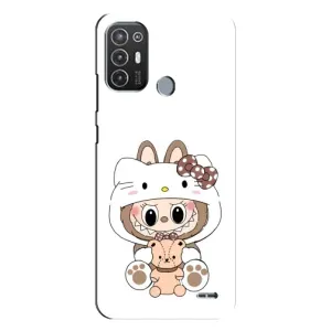 Чохол з принтом Лабубу для TECNO Pop 6 Pro (BE8) (Білий Лабубу)