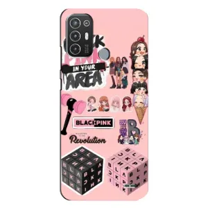 Чехлы с картинкой для TECNO Pop 6 Pro (BE8) (BLACK PINK коллаж)