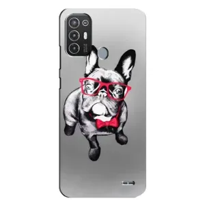 Чохол (ТПУ) Милі песики для TECNO Pop 6 Pro (BE8) (Бульдог в окулярах)